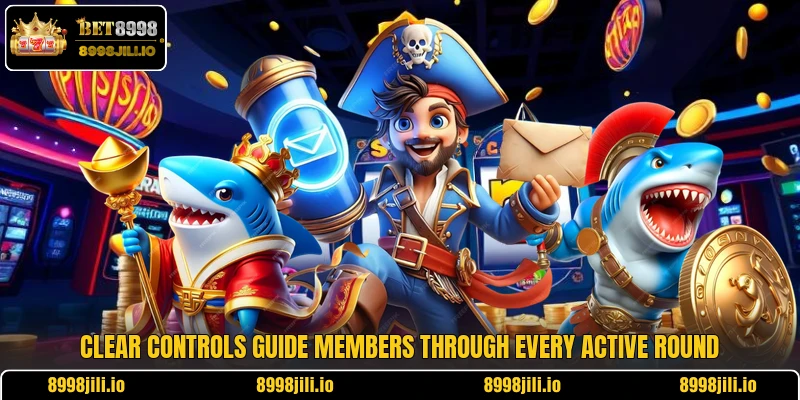 Clear controls guide members through every active round