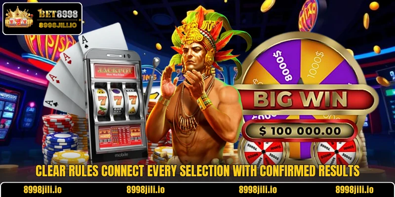 Clear rules connect every selection with confirmed results