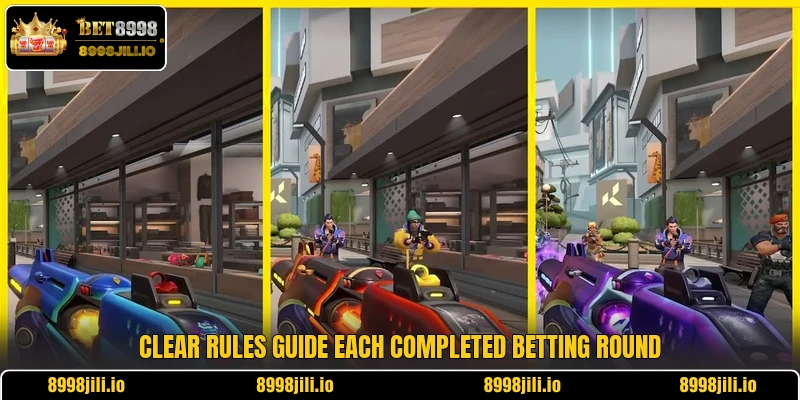 Clear rules guide each completed betting round