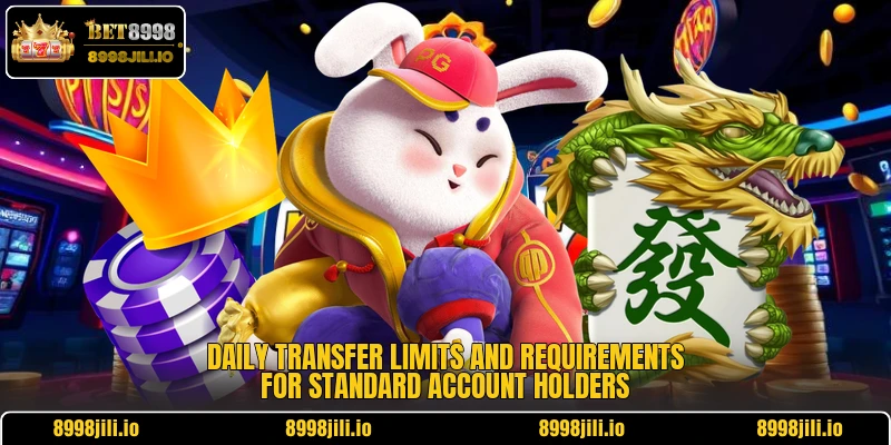 Daily transfer limits and requirements for standard account holders