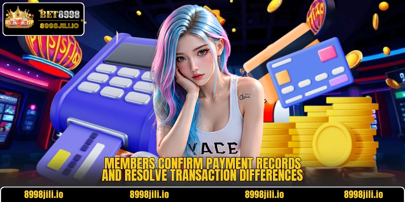 Members confirm payment records and resolve transaction differences