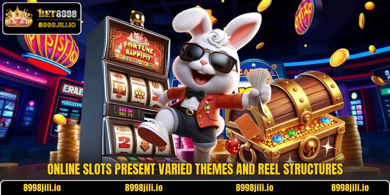 Online slots present varied themes and reel structures