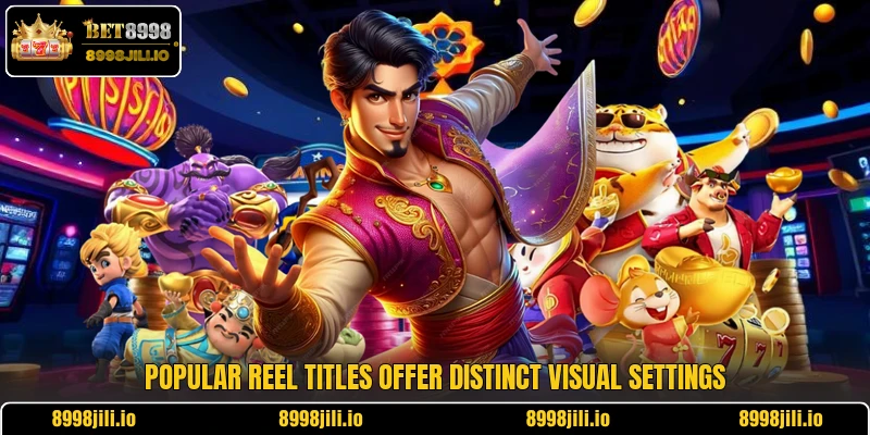 Popular reel titles offer distinct visual settings
