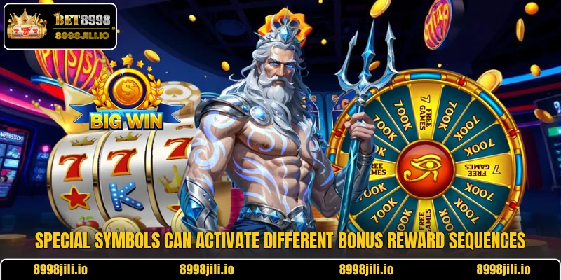 Special symbols can activate different bonus reward sequences