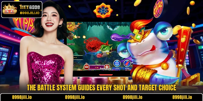 The battle system guides every shot and target choice
