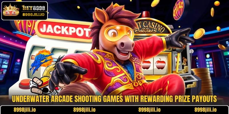 Underwater arcade shooting games with rewarding prize payouts