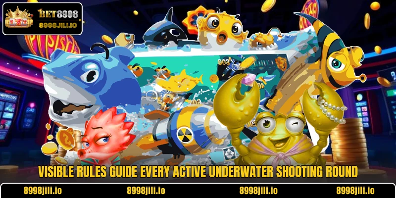 Visible rules guide every active underwater shooting round